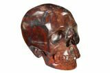 Realistic, Polished Red Picture Jasper Skull #150956-1